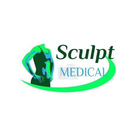 Téléchargez les illustrations : Illustration Graphique vectoriel de la conception du logo Medical Sculpt - en licence libre de droit