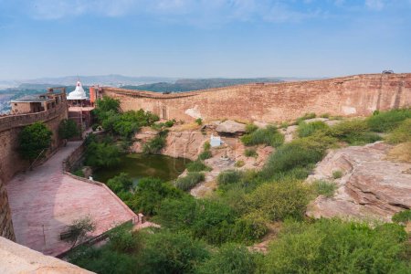 Photo for Chamunda Mataji temple at Mehrangarh fort, Jodhpur, Rajasthan, India. Chamunda Mataji was Rao Jodha's, founder of Jodhpur, Isht Devi or Goddess and is worshipped by most of Jodhpur's citizens as well. - Royalty Free Image