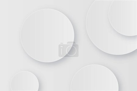 Modern circle shape abstract background white 2 vector image