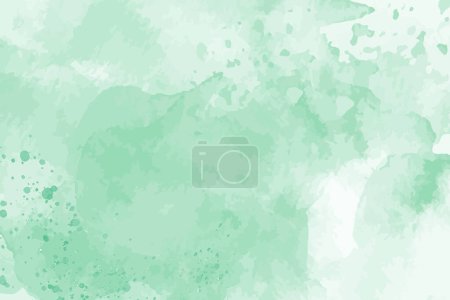 Illustrazione per Verde acquerello vernice sfondo vettoriale immagine - Immagini Royalty Free