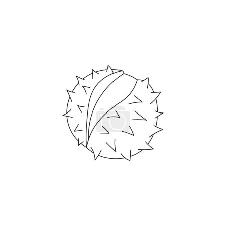Ilustración de Otoño línea de castaño icono. estilo plano lineal para el concepto móvil y el diseño web. castaño contorno icono de vector. símbolo, ilustración del logotipo. vector - Imagen libre de derechos