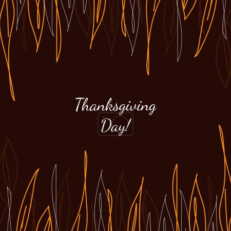 Illustration for Happy thanksgiving day card. vector illustration - Royalty Free Image