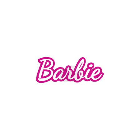 Photo for Barbie text logo design icon vector template - Royalty Free Image