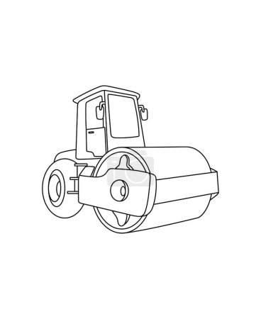 Photo for Road Rink Coloring Page Transportation theme simple black and white drawing for print. - Royalty Free Image