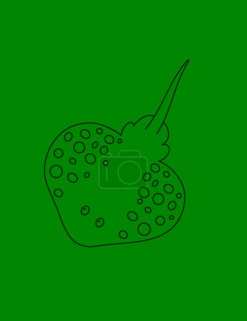 Photo for Stingray Coloring Page for Print. Underwater animals and Ocean Life Creatures. - Royalty Free Image