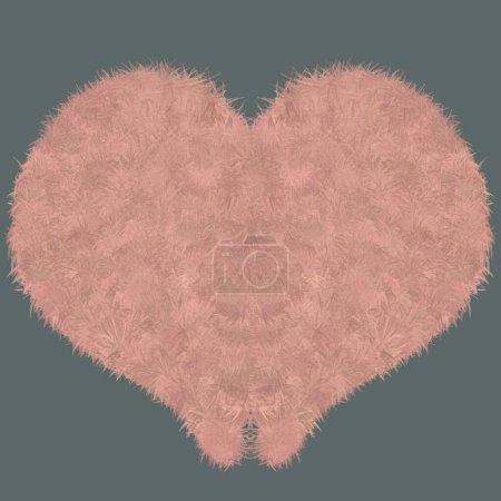 Photo for Fluffy heart, pink heart, fluffy cupid's heart, fluffy angel wings - Royalty Free Image