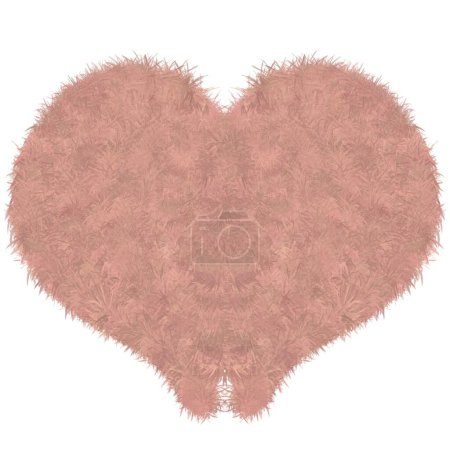 Photo for Fluffy heart, pink heart, fluffy cupid's heart, fluffy angel wings - Royalty Free Image