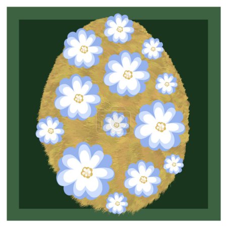 easter egg with flowers Easter, spring holidays, religious holidays, holiday of rebirth, holiday of joy and happiness, spring, egg, mystery of rebirth
