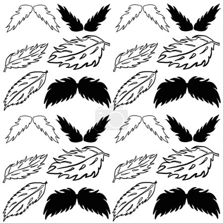 pájaro, vector, pluma, silueta, águila, ala, ilustración, vuelo, naturaleza, patrón, animal, diseño, halcón, alas, negro, símbolo