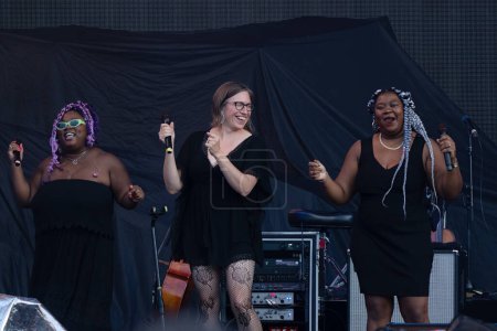 Foto de Brandi Carlile actúa en Comerica Park como invitado especial para P! NK en Detroit, Michigan el 8-16-2023 - Imagen libre de derechos