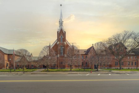 Téléchargez les photos : Monastère historique des Capucins de Saint-Bonaventure de Detroit, Michigan, le 20 mars 2024 - en image libre de droit