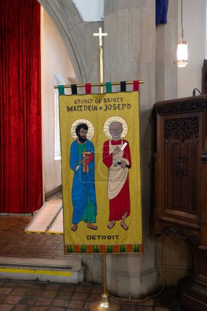 Téléchargez les photos : Église épiscopale historique St. Matthew et St. Joseph's de Detroit, Michigan, le 18 mars 2024 - en image libre de droit