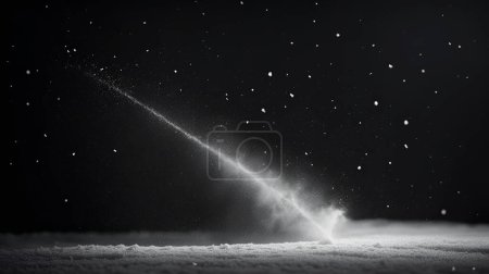 Photo for Falling snow on a black background. New Year, night time - Royalty Free Image