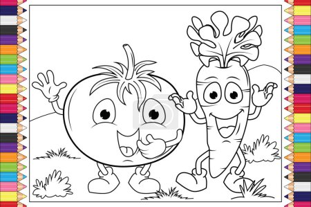 Illustration for Coloring pages for kids graphic - Royalty Free Image