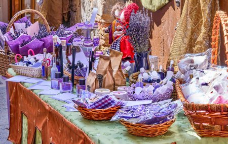 Photo for Lavender artisan market stand - Royalty Free Image