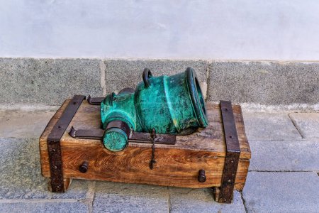 Photo for Bombarda mortar cannon, widely used in the 15th century. - Royalty Free Image