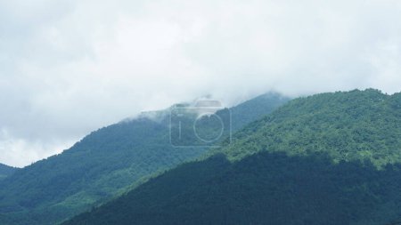 Photo for The beautiful mountains view with the cloudy sky and valley among them - Royalty Free Image