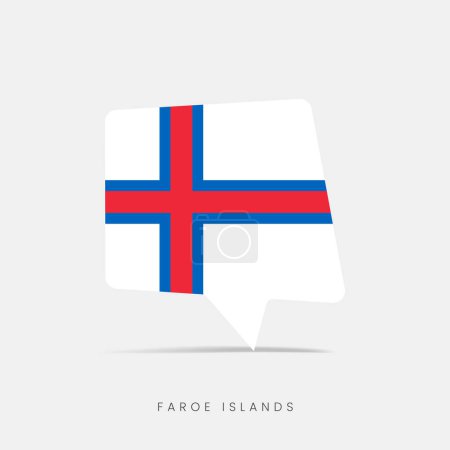 Ilustración de Islas Feroe bandera burbuja icono del chat - Imagen libre de derechos