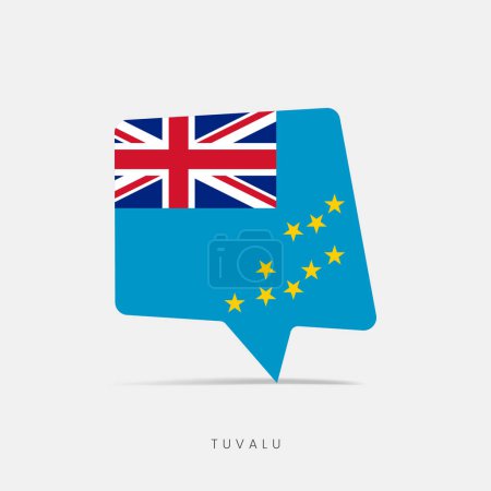 Illustration for Tuvalu flag bubble chat icon - Royalty Free Image