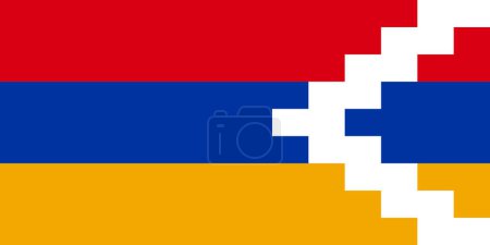 Ilustración de Bandera de Artsaj - Ilustración vectorial. - Imagen libre de derechos