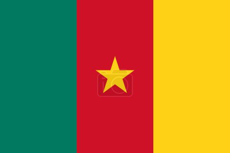 Téléchargez les illustrations : Drapeau du Cameroun - illustration vectorielle
. - en licence libre de droit