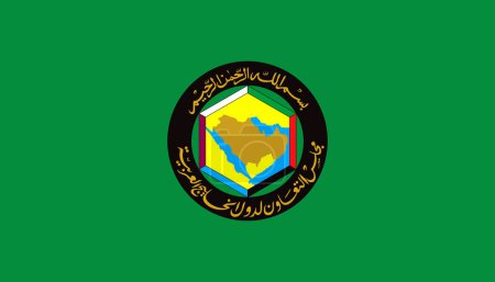 Illustration for Flag of GCC - Vector illustration. - Royalty Free Image