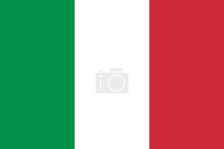 Téléchargez les illustrations : Drapeau de l'Italie - illustration vectorielle. - en licence libre de droit