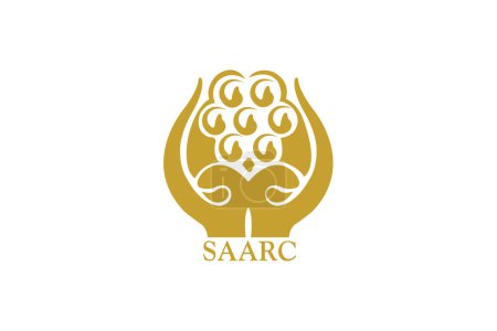 Illustration for Flag of SAARC - Vector illustration. - Royalty Free Image