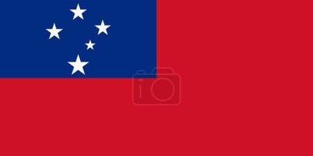 Illustration for Flag of Samoa - Vector illustration. - Royalty Free Image