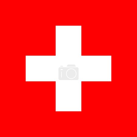 Téléchargez les illustrations : Drapeau de Suisse - illustration vectorielle. - en licence libre de droit