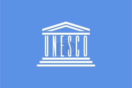 Illustration for Flag of UNESCO - Vector illustration. - Royalty Free Image
