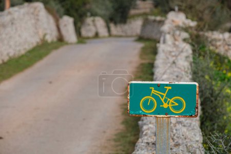 Bicycle touring trail, Alaior, Menorca, Balearic Islands, Spain