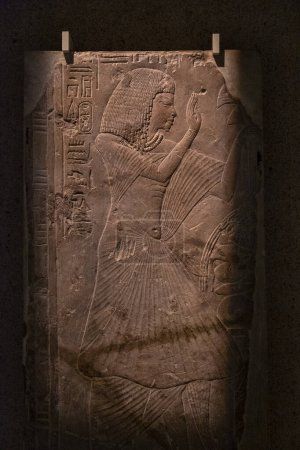 Foto de Under relief of the priest Ameneminet, New Kingdom of Egypt, 18th dynasty, 1320 BC, Calouste Gulbenkian Foundation,   Lisbon, Portugal - Imagen libre de derechos