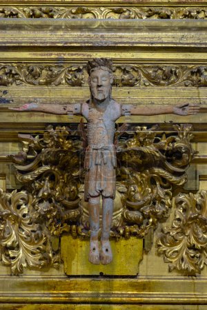 Foto de Crucified christ, Cathedral of the Assumption of the Virgin, Salamanca, autonomous community of Castilla y Leon, Spain - Imagen libre de derechos