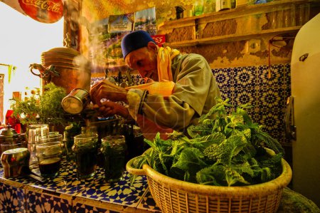 Foto de Té tradicional. Fez. Marruecos. Magreb. África. - Imagen libre de derechos