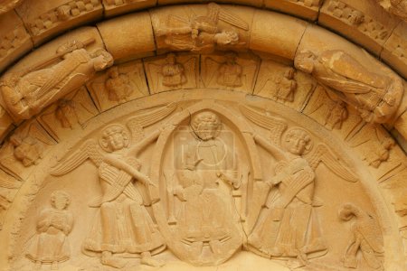 Photo for Romanesque church of Santa Maria, 11th century. Covet.Lleida.Pyrenean mountain range.Catalunya.Spain. - Royalty Free Image