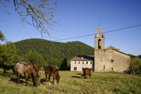 Foto de Church of Sant Miquel de la Cot. Olot.Garrotxa. Girona. .Catalunya.Spain. - Imagen libre de derechos