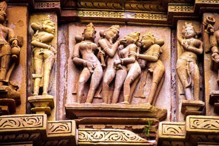 Photo for Erotic relief in the temple Devi Jagadambi(s.X-XI). Khajuraho.Madhya Pradesh. India. Asia. - Royalty Free Image