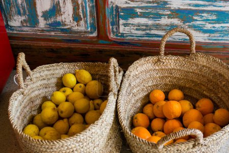 Senalla de limones y senalla de naranjas, restaurante S'Escrivania, Porreres, Mallorca, balearic islands, spain, europe