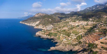 Téléchargez les photos : Terrasses de culture, Banyalbufar, Majorque, Îles Baléares, Espagne - en image libre de droit