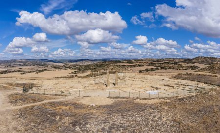 Photo for Archaeological site of Los Banales, ancient roman city, Sadaba, Cinco Villas, Aragon, Spain - Royalty Free Image