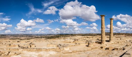 Photo for Archaeological site of Los Banales, ancient roman city, Sadaba, Cinco Villas, Aragon, Spain - Royalty Free Image