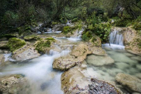 Foto de Nacedero del rio Urederra, parque natural de Urbasa-Andia, comunidad foral de Navarra, España - Imagen libre de derechos