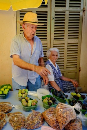Téléchargez les photos : Venta de higos, mercado comarcal, Sineu, Mallorca, îles baléares, espagne, europe - en image libre de droit