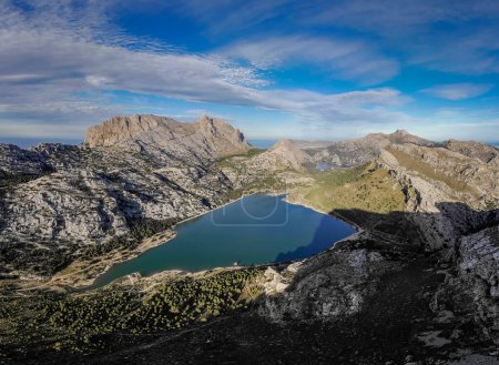 Téléchargez les photos : Cuber et Gorg Blau, réservoirs, Puig Major 1445 m. Fornalutx, Majorque, Îles Baléares, Espagne - en image libre de droit