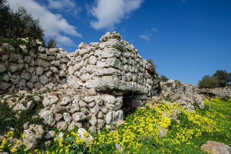 Téléchargez les photos : Torrellafuda, mur talayotique, Ciutadella, Minorque, Îles Baléares, Espagne - en image libre de droit