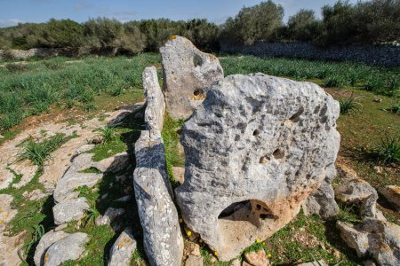 Photo for Ses Roques Llises Dolmen, Alaior, Menorca, Balearic Islands, Spain - Royalty Free Image