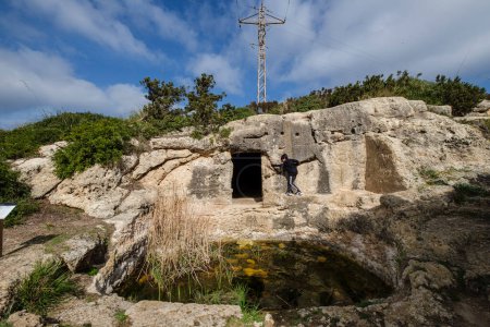Photo for Necropolis, Cala Morell, Ciutadella, Menorca, Balearic Islands, Spain - Royalty Free Image