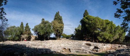 Photo for Roman theater of Pollentia, late 1st century, Roman city of Pollentia, Alcudia, Mallorca, Balearic Islands, Spain - Royalty Free Image