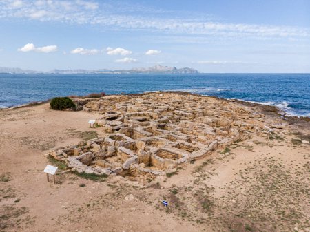 Photo for Necropolis Punta dels Fenicis, Son Real, Santa Margalida municipality, Alcudia Bay, Majorca, Spain - Royalty Free Image
